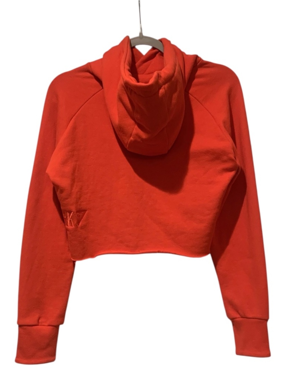 Gymshark Primary Cropped Hoodie Cut-Out Pullover Sweatshirt Top Pop Red Small S - Picture 8 of 10